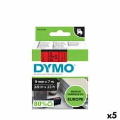 Dymo Termotransferni trak Dymo D1 40917 7 m Črn/Rdeč (5 kosov)