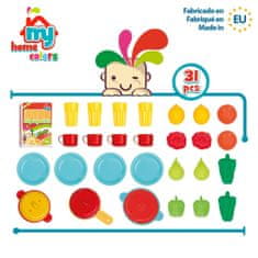 Colorbaby Komplet živil za igranje Colorbaby Posoda in kuhinjski pripomočki 31 Kosi (6 kosov)