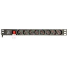 Gembird Schuko 19" 8-smerni adapter z več vtičnicami s stikalom za vklop/izklop GEMBIRD EG-PDU-014-F (3 m)