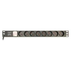 Gembird Schuko 19" 8-smerni adapter z več vtičnicami s stikalom za vklop/izklop GEMBIRD EG-PDU-014-F (3 m)