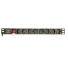 Gembird Schuko 19" 8-smerni adapter z več vtičnicami s stikalom za vklop/izklop GEMBIRD EG-PDU-014-FC14 (3 m)