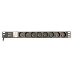 Gembird Schuko 19" 8-smerni adapter z več vtičnicami s stikalom za vklop/izklop GEMBIRD EG-PDU-014-FC14 (3 m)