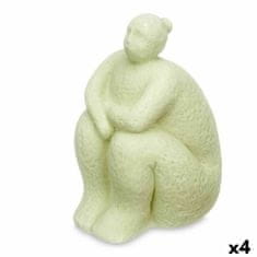 Gift Decor Okrasna Figura Zelena Dolomite 18 x 30 x 19 cm (4 kosov) Dama Sede