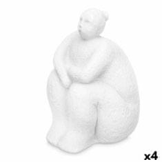 Gift Decor Okrasna Figura Bela Dolomite 18 x 30 x 19 cm (4 kosov) Dama Sede