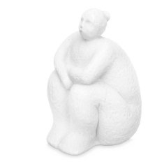 Gift Decor Okrasna Figura Bela Dolomite 18 x 30 x 19 cm (4 kosov) Dama Sede