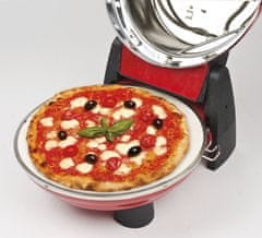 G3 Ferrari Pekač za pico G3 Ferrari Pizzeria Snack Napoletana, 1200 W, črn/rdeč, za 1 pico, kamen, maksimalni premer 31 cm, temperaturna nastavitev do 400 °C