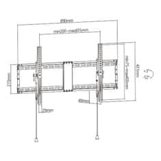 Gembird Stenski nosilec GEMBIRD WM-90T-01 43" 90"