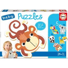 Educa Komplet 5 puzzle sestavljank Educa Otroška Živali