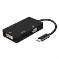 Aisens Adapter USB-C v VGA/HDMI/DVI Aisens A109-0343 Črna 15 cm