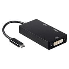 Aisens Adapter USB-C v VGA/HDMI/DVI Aisens A109-0343 Črna 15 cm