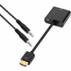 Aisens Adapter HDMI v SVGA z Audio Aisens A122-0126 Črna 10 cm