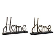 DKD Home Decor Okrasna Figura DKD Home Decor Črna Zlat Srebrna Urban 46 x 8 x 29 cm (2 kosov)