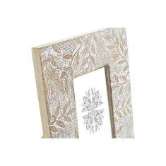 DKD Home Decor Okvir za fotografije DKD Home Decor Bela Naraven Kristal Mangov les Indijanec 20 x 1,3 x 25 cm