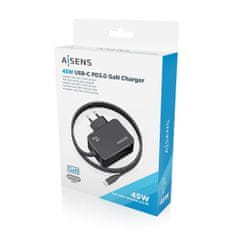 Aisens Stenski Polnilec Aisens ASCH-1PD45WL032-BK Črna 45 W (1 kosov)