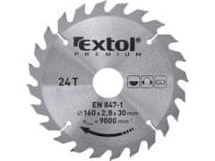 Extol Premium Žagin list z rezili SK, O 160x2,6x30mm, 24T