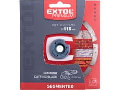 Extol Premium Diamantna rezalna plošča segmentno - suho rezanje, O 115x22,2x2mm