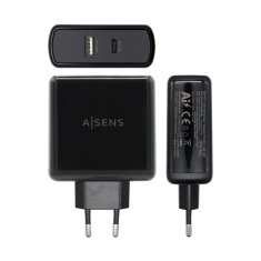 Aisens USB stenski polnilnik Aisens ASCH-2PD45A-BK 57 W Črna USB-C