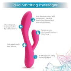 PlusOne Dvojni vibracijski stimulator Pink