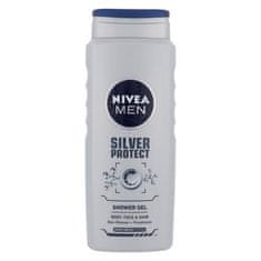 Nivea Men Silver Protect gel za prhanje za telo, obraz in lase 500 ml za moške