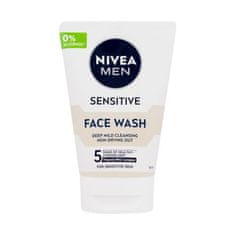 Nivea Men Sensitive Face Wash pomirjajoč čistilni gel 100 ml za moške