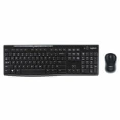 Logitech Tipkovnica in Brezžična Miška Logitech 920-004512 Črna Qwerty italijanski