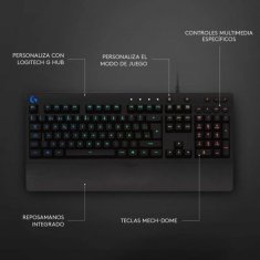 Logitech Tipkovnica in Miška Logitech G213 Prodigy Črna Qwerty italijanski