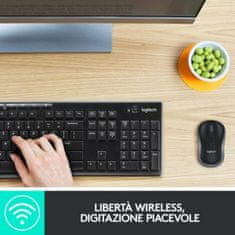 Logitech Tipkovnica in Brezžična Miška Logitech 920-004512 Črna Qwerty italijanski