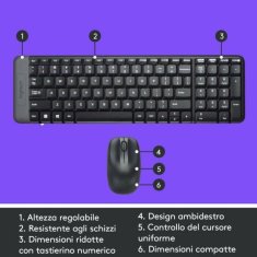 Logitech Tipkovnica Logitech 920-003721 Črna QWERTY