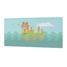 Happy Friday Platno HappyFriday Happynois World map Pisana 27 x 54 cm