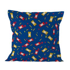 Happy Friday Vzglavnik HappyFriday Baleno Teen Blue Hotdog Pisana 80 x 80 cm