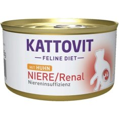 Kattovit Hrana za mačke Kattovit Feline Diet Niere/Renal Chicken Piščanec 185 g