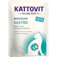 Kattovit Hrana za mačke Kattovit Gastro Duck with rice 85 g Riž