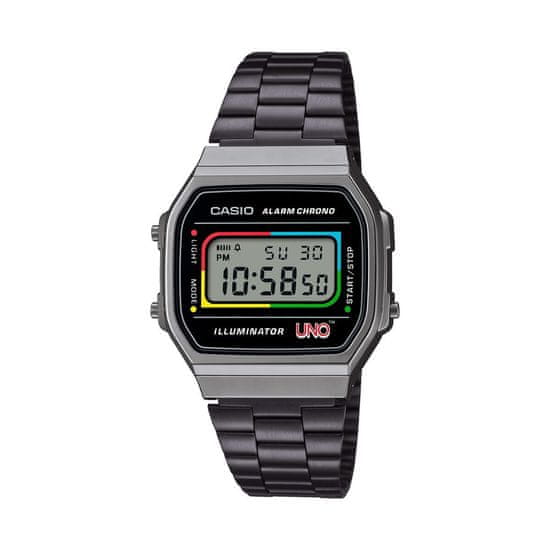 Casio Ura moška Casio A168WEUC-1AER Črna Siva (Ø 36 mm)