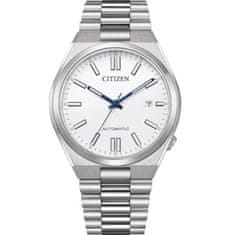 Citizen Ura moška Citizen TSUYOSA AUTOMATIC - WHITE Bela Srebrna (Ø 40 mm)