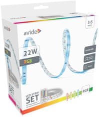 Avide 945040 Trak LED s senzorjem glasbe 10m 22W 12V RGB IP65