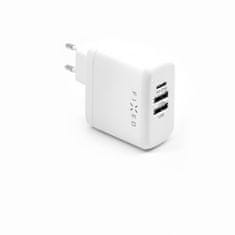 Ewent FIXED FIXC45-C2U-WH USB-C + 2x USB , PD White, hišni polnilec