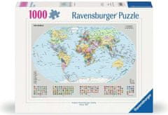 Ravensburger Puzzle Politični zemljevid sveta 1000 kosov