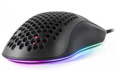 Arozzi gaming miška FAVO Ultra Light Black/ žična/ 16.000 dpi/ USB/ 7 gumbov/ RGB/ črna