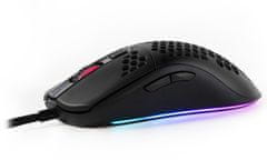 Arozzi gaming miška FAVO Ultra Light Black/ žična/ 16.000 dpi/ USB/ 7 gumbov/ RGB/ črna