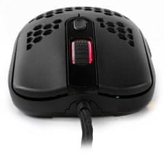 Arozzi gaming miška FAVO Ultra Light Black/ žična/ 16.000 dpi/ USB/ 7 gumbov/ RGB/ črna