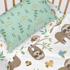 Happy Friday Opremljen spodnji list HappyFriday Moshi Moshi Happy Sloth Pisana 70 x 140 x 14 cm