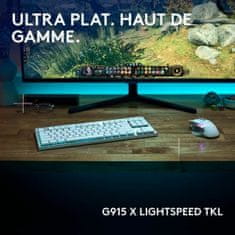 Logitech Tipkovnica Logitech G915 X Bela Francoski AZERTY