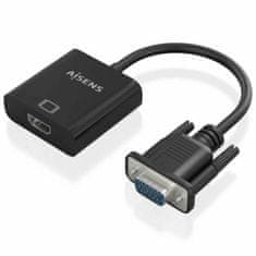 Aisens Adapter iz HDMI v VGA Aisens A115-0873 20 cm Črna