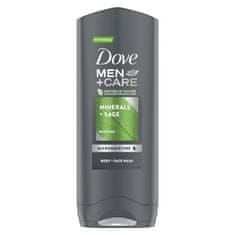 Dove Men + Care Minerals + Sage gel za prhanje za obraz in telo 2v1 250 ml za moške