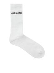 Jack&Jones 5 PAK - moške nogavice JACREGEN 12266536 Bela