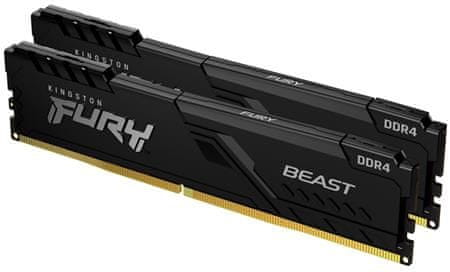 Kingston FURY Beast Black - 32 GB (2x16) DDR4, 2666 MHz, CL16, DIMM