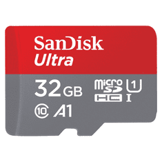 SanDisk Ultra microSDHC 32 GB 120 MB/s A1 Class 10 UHS-I, z adapterjem