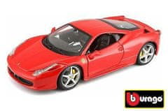 BBurago 1:24 Ferrari 458 Italia rdeča 18-26003