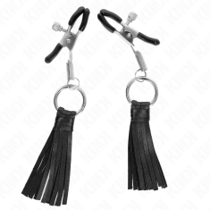 KINK ŠČIPALKE ZA BRADAVIČKE Kink Leatherette Tassel Black