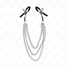 KINK ŠČIPALKE ZA BRADAVIČKE Kink With 3 Chains Silver